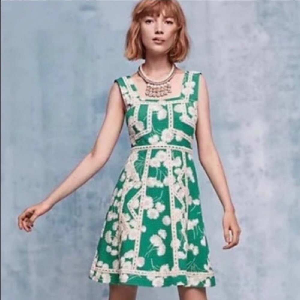 Anthropologie | flower print & lace detail dress - Picture 2 of 7